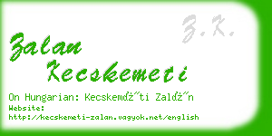 zalan kecskemeti business card